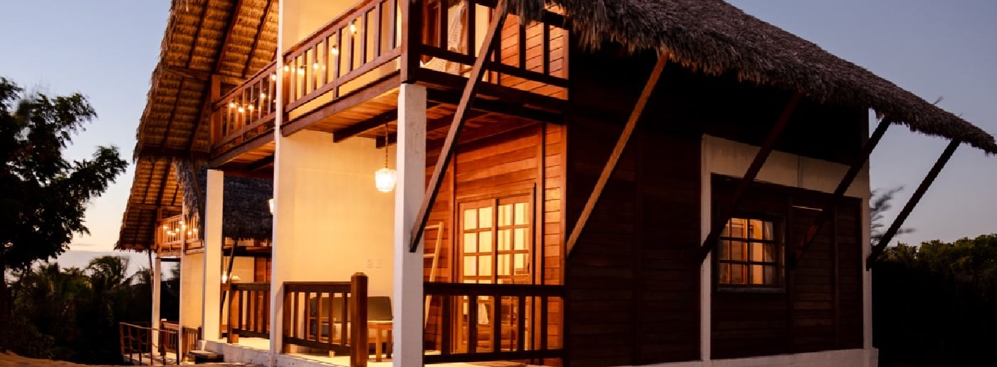Chalets bei Nacht