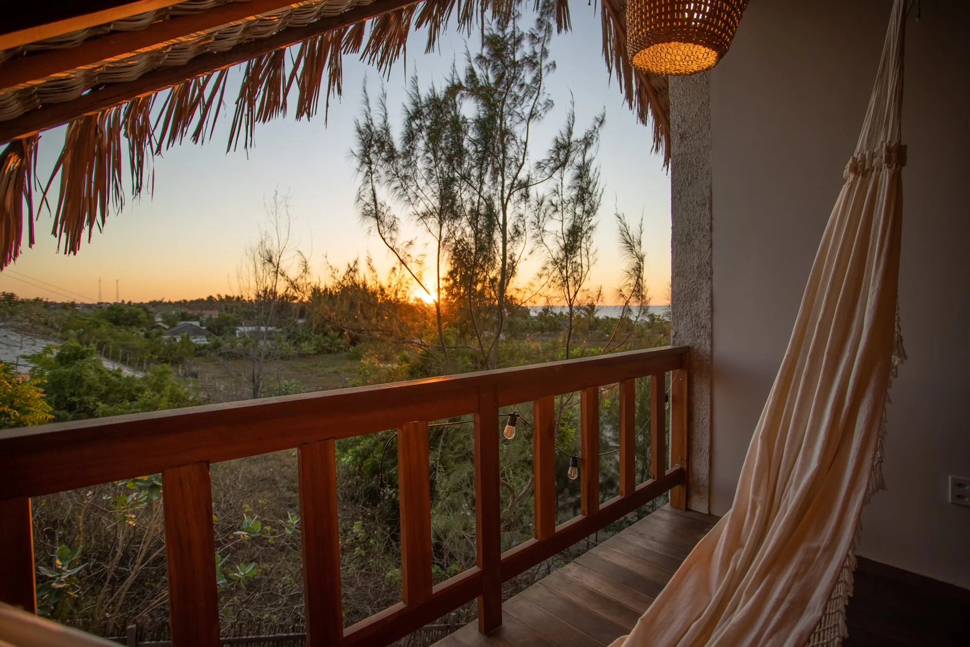 Veranda bei Sonnenuntergang