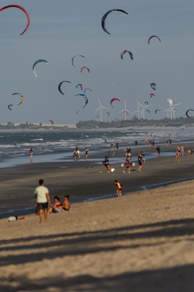 Kitesurfistas em Praia do Preá